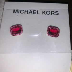 Michael Kors Fuschia Stud Earrings